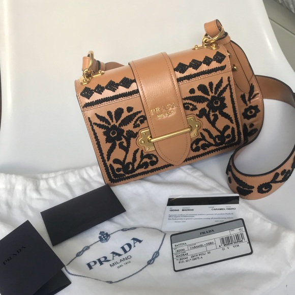 embroidered prada bag